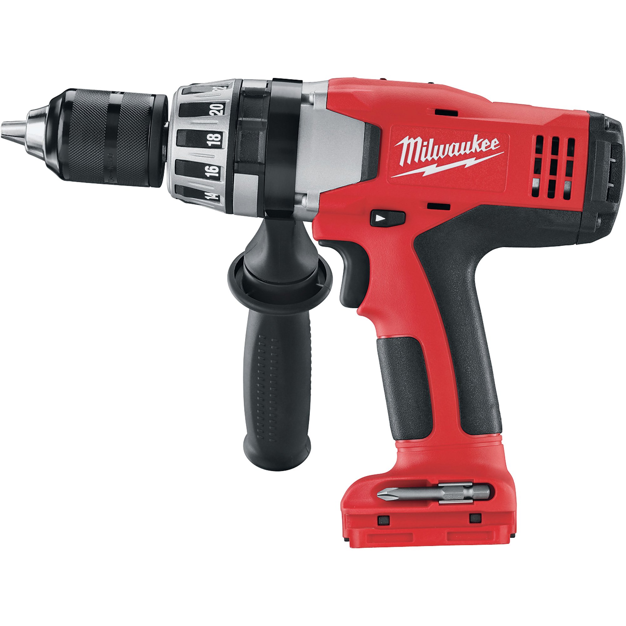 Milwaukee Hammer Driver/Drill — V18, 1/2in., 550in.-Lbs., 1700 RPM, Model# 0824-20